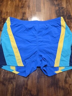 Vintage 1980s/1990s Van Heusen Players Color Block Swim Trunk Shorts Men's S